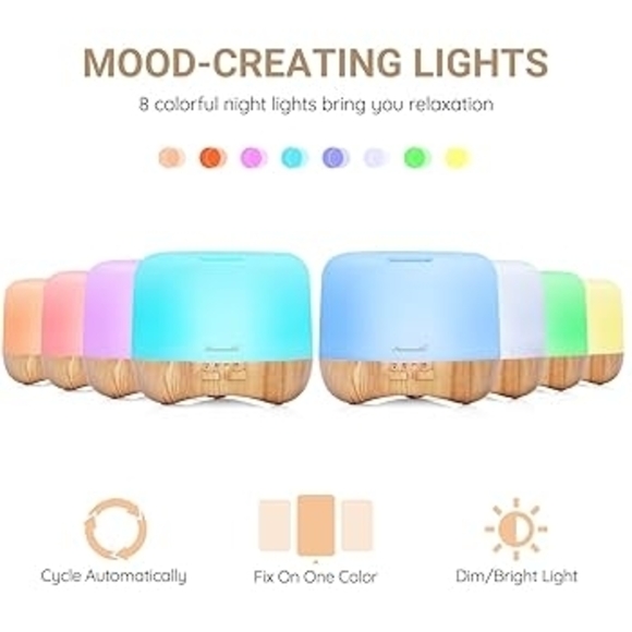 🔥6 FOR $25!🔥Diffuser Essential Oil Colorful Mood-Creating Lights - Picture 1 of 4